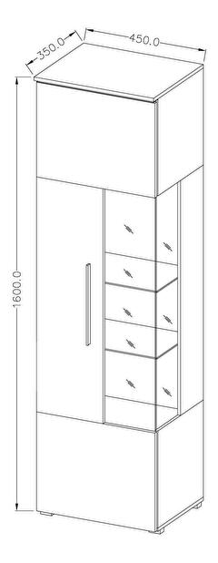 Vitrin Indiko Typ 05 (B) (schiefer) (világítással)