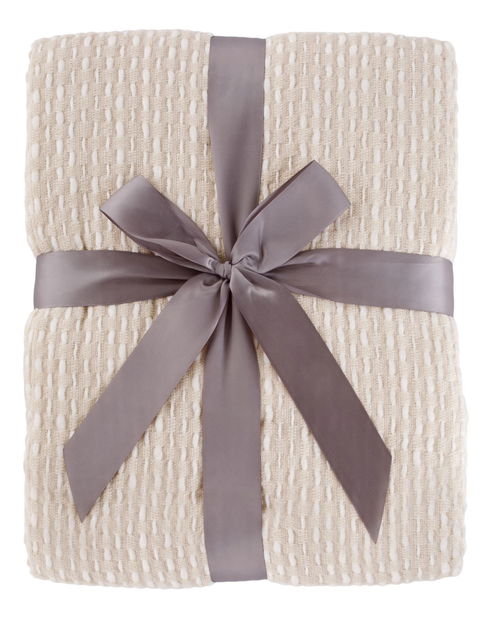 Pletena deka s resama 150x200 cm Tovou (bež + uzorak) 