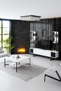 Mobilier living Buon (Alb + Negru)