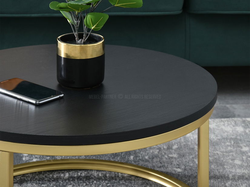 Konferenčný stolík Kolja Stolik S (čierna + zlatá)