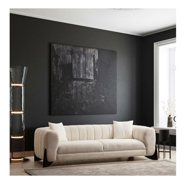 Háromszemélyes kanapé Sandraello (fehér + fekete)