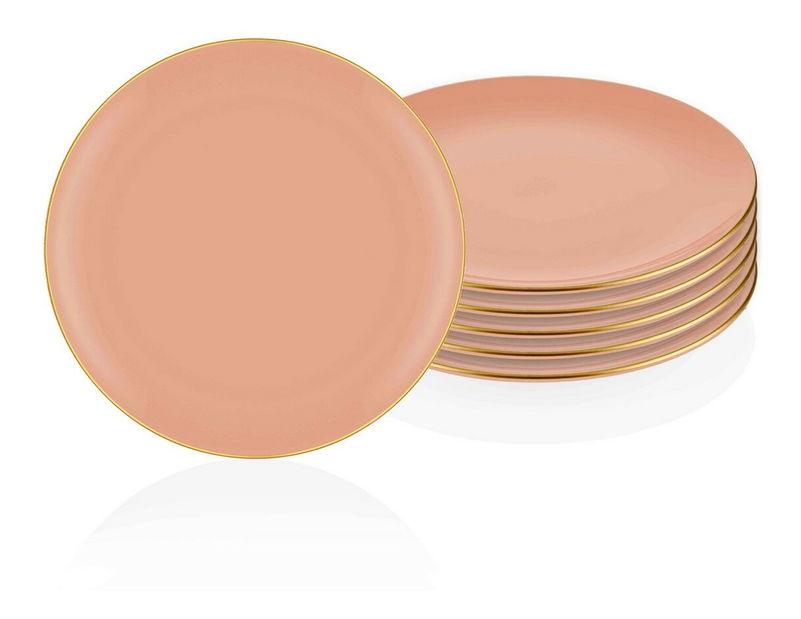 Desszertes tányérkészlet (6 db) Biscuit 15 (lazac)