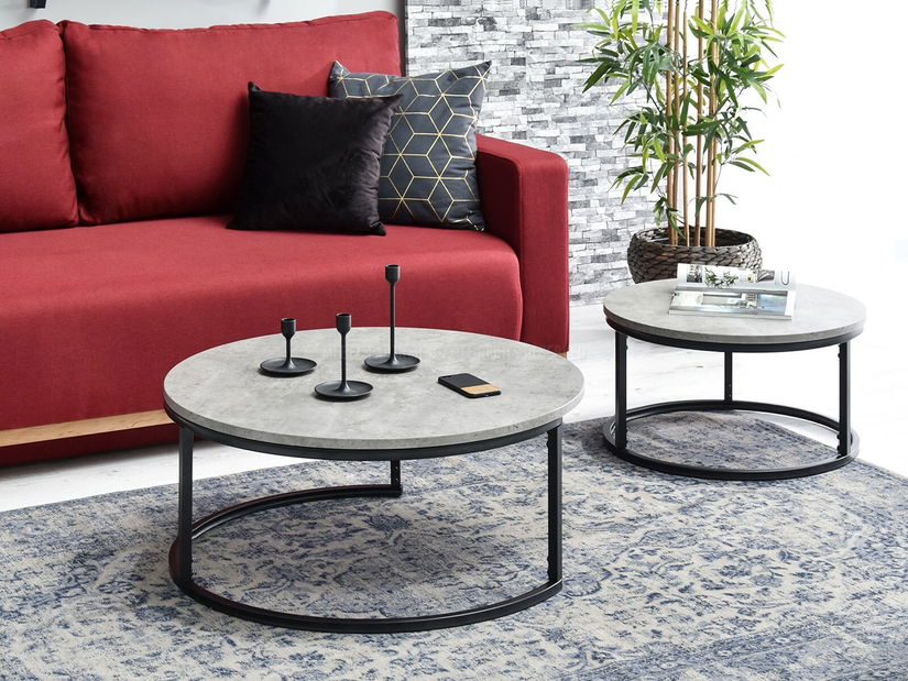 Stolić za kavu Kolja stolić S (beton + crna)