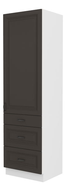 Potravinová kuchynská skrinka Sheila 60 DKS 210 3S 1F (biela + grafit)