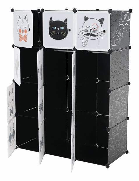 Dulap modular pentru copii Avi (gri)