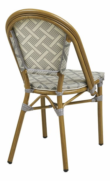 Záhradná stolička Lazulia (biela + sivá)