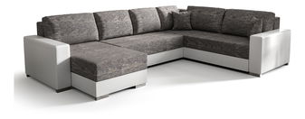 U alakú sarokkanapé Pearle 3 (fehér + szürke) (J)