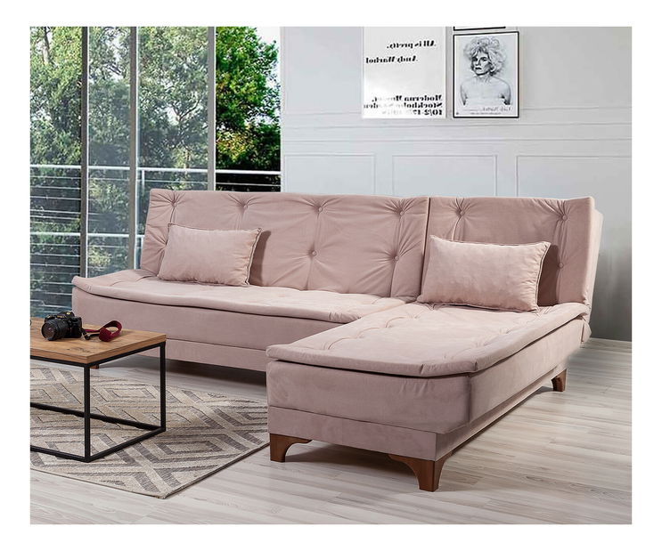 Sarokkanapé Klaudi C (J) (rózsaszín)