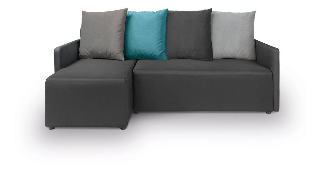 Rohová sedačka BRW Dany II Lux 3DL.URC (čierna) (L)