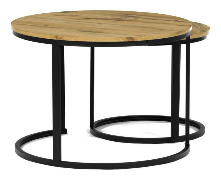 Set 2 konferenčných stolíkov Conjugar (dub divoký)