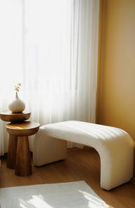 Taburete Naos Bench (alb)