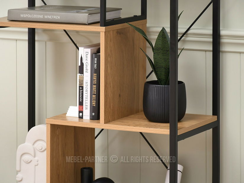 Regál Harp A (tölgy + fekete)