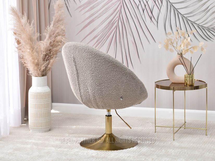 Fotoliu Lush 3 (bej + crom)