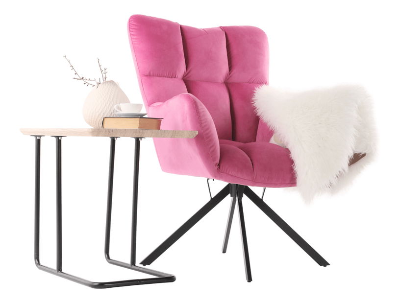 Dizájnos fotel Komand (rózsaszín)
