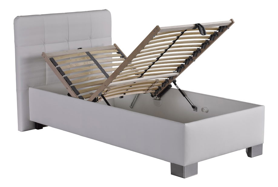 Jednolôžková posteľ 90 cm Blanár Kelly (sivá) (s roštom a matracom Nelly)