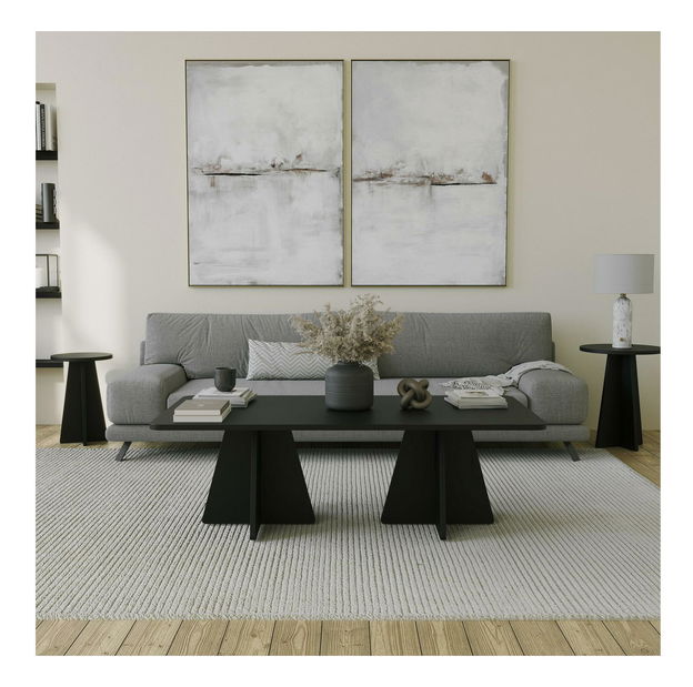 Set 4buc. măsuțe cafea Kabivo 2 (negru)