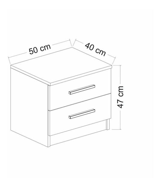 Noćni stolić Bubose 3 (antracit)