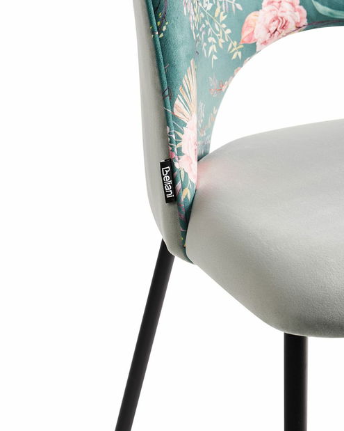 Set 2 buc. scaune pentru sufragerie CAVEL (stofă) (verde)