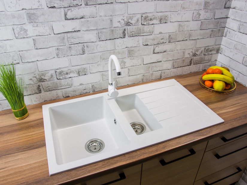 Kuhinjski sudoper Altava (bijela) (bez otvora za bateriju) (D)