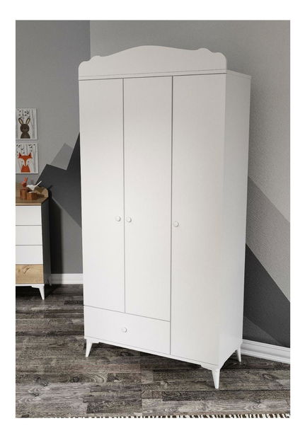 Súprava nábytku do detskej izby Poduli 1 (biela) 