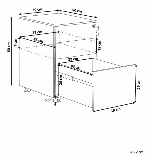 Szekrény CASAM (szürke)