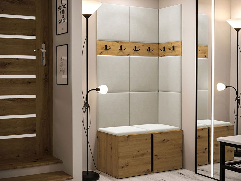 Mobilier hol Tovenaz I (Stejar artisan + Bej)