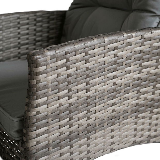 Záhradný set Adaptarlas (sivá) (pre 7 osôb)