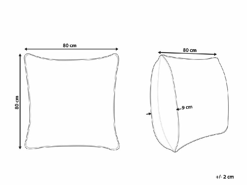 Magas párna 80 x 80 Trigy (fehér)