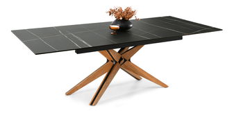 Masă sufragerie Alineados (negru + stejar)