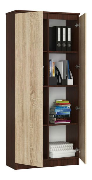 Dulap de haine Rainer II (wenge + Stejar sonoma)