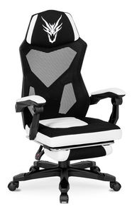 Fotoliu gaming Brodel (negru + alb) 