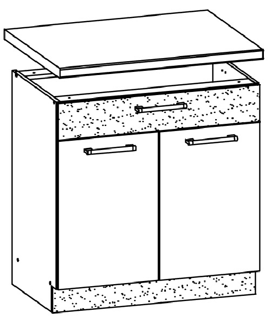 Dolná kuchynská skrinka pod drez Modesta MD19 D80Z