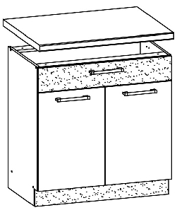 Dolná kuchynská skrinka pod drez Modesta MD19 D80Z