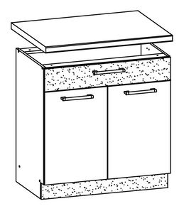 Alsó konyhaszekrény a mosogató alá Modesta MD19 D80Z