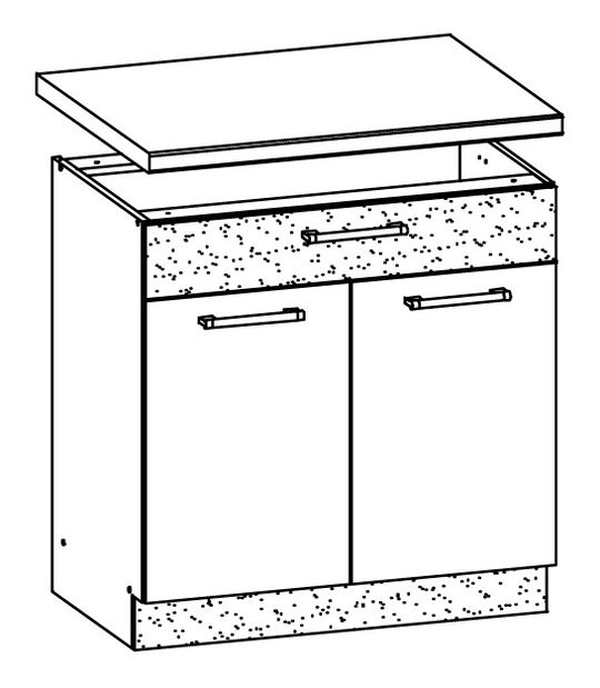 Donji kuhinjski ormarić ispod sudopera Modesta MD19 D80Z 