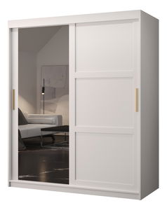 Dulap de haine Riven 2 150 (alb mat) (cu oglindă)