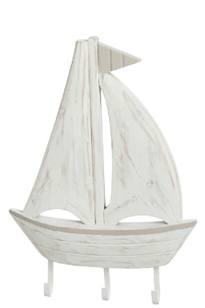 Vešiak Jolipa Boat (38x5x53cm) (Biela)