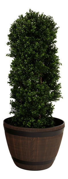 Plastový kvetináč Montreal Typ 2 (hnedý + vzor drevo)