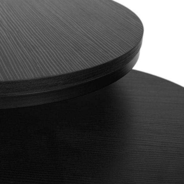 Set 2 konferenčných stolíkov Metacion (čierna) 