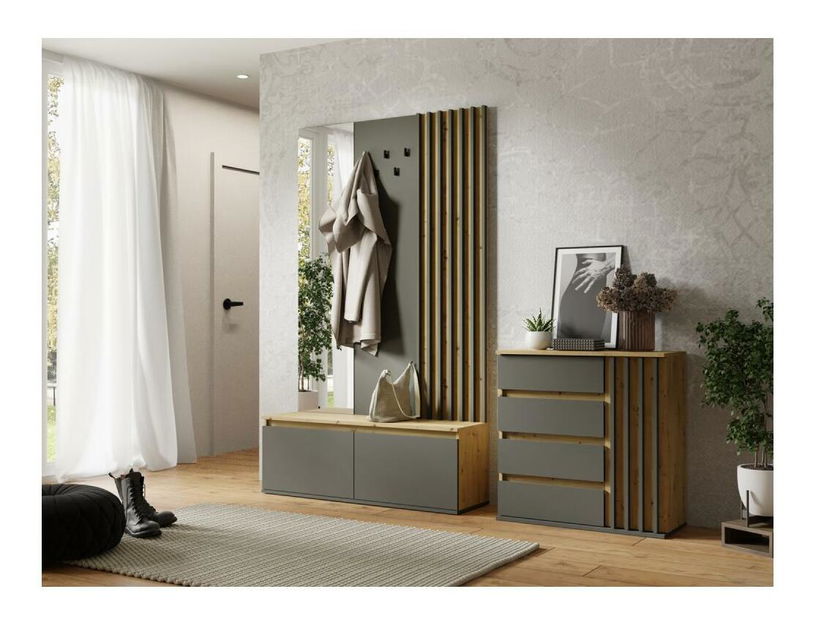 Komód Derros 1 (grafit + artisan tölgy)