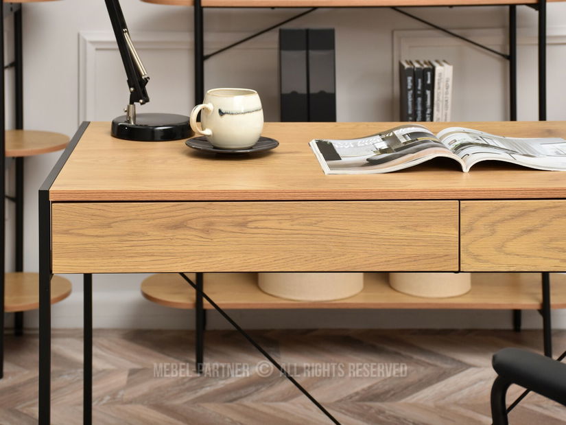 PC stolić Unica (hrast + crna)