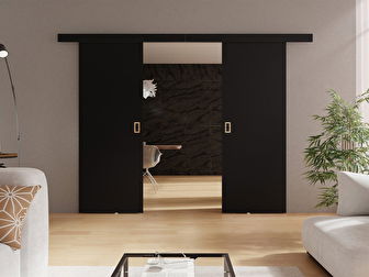 Uși culisante Jowenton Duo 132 (Negru) 