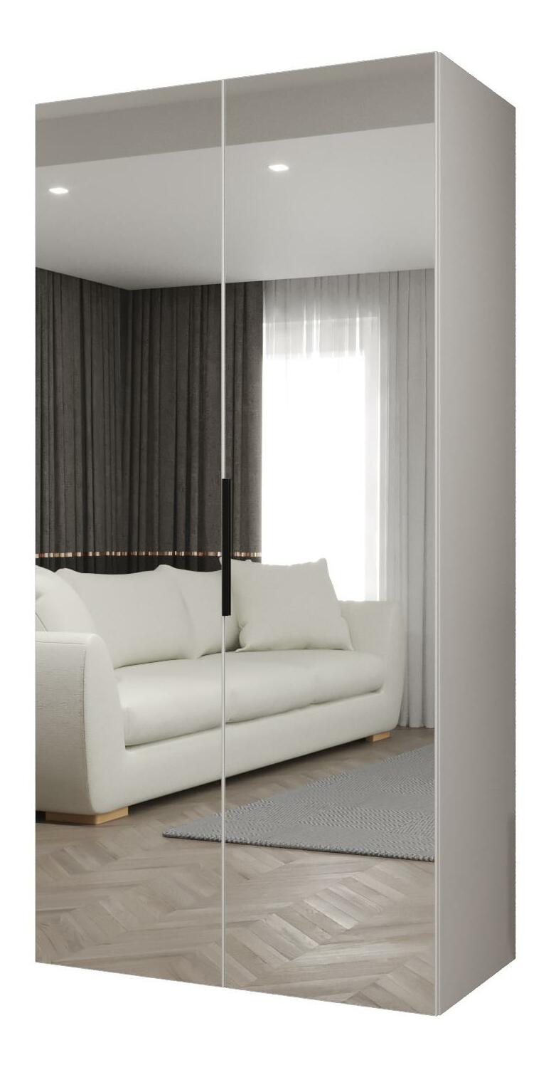 Dulap de haine 100 cm Mirabella 3 (alb + Negru)