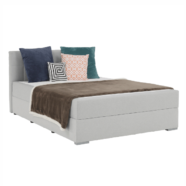 Jednolôžková posteľ Boxspring 120 cm Ferrati (sivohnedá)