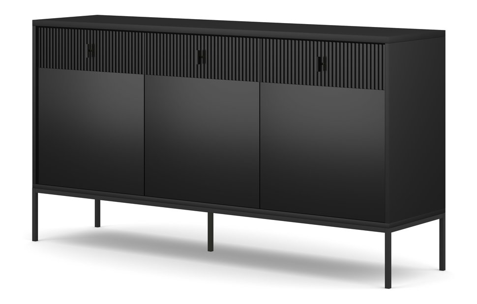 Komód Magara 3D3S (fekete)
