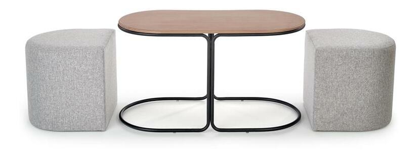 Stolić za kavu Parthenia (furnir + crna)