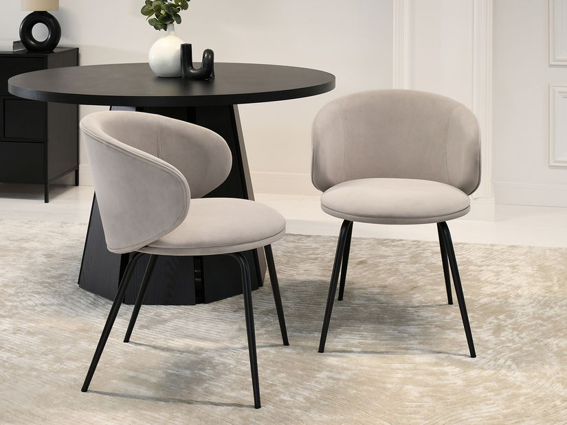 Jedálenská stolička Carbono (béžová + čierna)