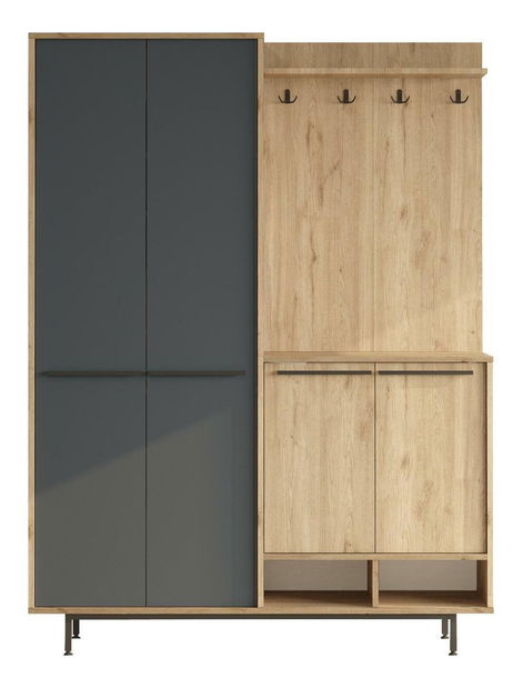 Előszoba fal Opuntia 1 (tölgy + antracit) 