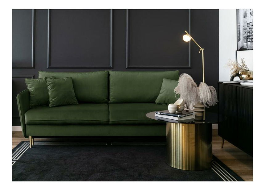 Canapea trei locuri Vivaldio (verde + auriu)