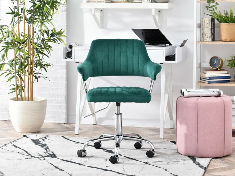 Stolička Merylyn (zelená + chrómová)